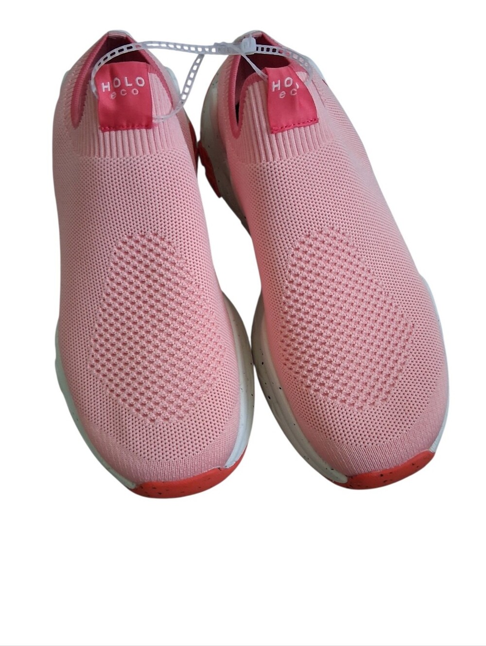 NWT HOLO-eco Women's Slip-On Athletic Sneakers in Pink And Orange Ligth